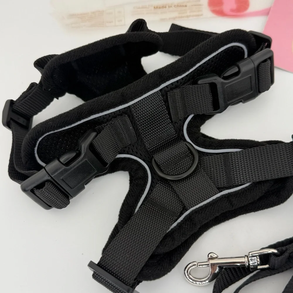 Rabbitgoo Cat Harness and Leash Set - Black